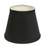 Slant Empire Hardback Lampshade with Bulb Clip, Black (with white lining)