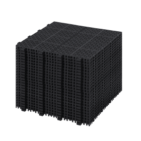 12 x 12 Inch Black Interlocking Deck Tiles Plastic Waterproof Outdoor All Weather Anti-slip Bathroom Shower Balcony Porch Strong Weight Capacity Upto