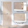 30 in. x 84 in. Unfinished Sliding Barn Door with 5.5FT Barn Door Hardware Kit & Handle ; K Frame; Solid Spruce Wood; Requires Simple DIY Assembly