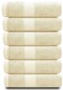 Luxury Hand Towels Turkish Cotton for Hotel Spa Bathroom Towel 16x30 inch 6 Pack Beige Color