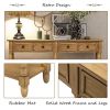 Console Table Sofa Table Easy Assembly with Two Storage Drawers and Bottom Shelf for Living Room, Entryway (Old Pine)