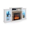 Fireplace TV Stand with 16-Color Led Lights for TVs up to 65 Inch