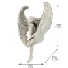 1pcs Sorrow Angel Statue Crafts; Pure White Love Angle With Wings Sculpture Ornaments; For Home Decor Bedroom Office Garden Tabletop