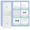 Tall Bathroom Cabinet with Four Doors, Large Storage Space Open Shelve, Upper Storage Cabinet, White