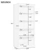 83" Tall Wood Bookcase Suite ,5-Tier Home Decor Bookshelves Suite with Adjustable Shelves,Storage Organizer for CDs/Books/Movies