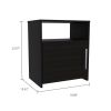 3 Piece Bedroom Set, Aralia Drawer Dresser, 2 Omaha Nightstands, Black / Light Oak