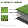 VEVOR Artifical Grass, 3 x 5 ft Rug Green Turf, 1.38" Fake Door Mat Outdoor Patio Lawn Decoration, Easy to Clean with Drainage Holes