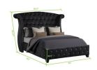 Sophia Queen 5 Pc Upholstery Bedroom Set Made With Wood in Black