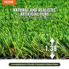 VEVOR Artifical Grass, 3 x 5 ft Rug Green Turf, 1.38" Fake Door Mat Outdoor Patio Lawn Decoration, Easy to Clean with Drainage Holes