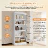 83" Tall Wood Bookcase Suite ,5-Tier Home Decor Bookshelves Suite with Adjustable Shelves,Storage Organizer for CDs/Books/Movies