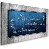 Christian Wall Art Decor Blue and Grey Canvas Prints Bless The Food Quote Wall Pictures Framed Artwork for Home Living Room Dining Room Kitchen Decora