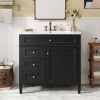 36'' Bathroom Vanity with Top Sink, Modern Bathroom Storage Cabinet with 2 Drawers and a Tipout Drawer, Single Sink Bathroom Vanity