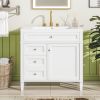 36'' Bathroom Vanity with Top Sink, Modern Bathroom Storage Cabinet with 2 Drawers and a Tipout Drawer, Single Sink Bathroom Vanity