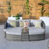 Direct Wicker 5-Piece Outdoor Wicker Sofa Daybed Set Patio Furniture Sunbed