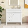 36'' Bathroom Vanity with Top Sink, Modern Bathroom Storage Cabinet with 2 Drawers and a Tipout Drawer, Single Sink Bathroom Vanity