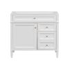 36'' Bathroom Vanity without Top Sink, Modern Bathroom Storage Cabinet with 2 Drawers and a Tip-out Drawer, Solid Wood Frame (NOT INCLUDE BASIN SINK)