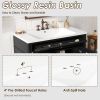 36'' Bathroom Vanity with Top Sink, Modern Bathroom Storage Cabinet with 2 Drawers and a Tipout Drawer, Single Sink Bathroom Vanity