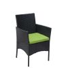 4 PC Rattan Patio Furniture Set Outdoor Patio Cushioned Seat Wicker Sofa