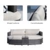 Direct Wicker 5-Piece Outdoor Wicker Sofa Daybed Set Patio Furniture Sunbed