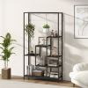 6-Tier Tall Plant Stand 71" Metal Indoor Plant Shelf with 10 Hanging Hooks